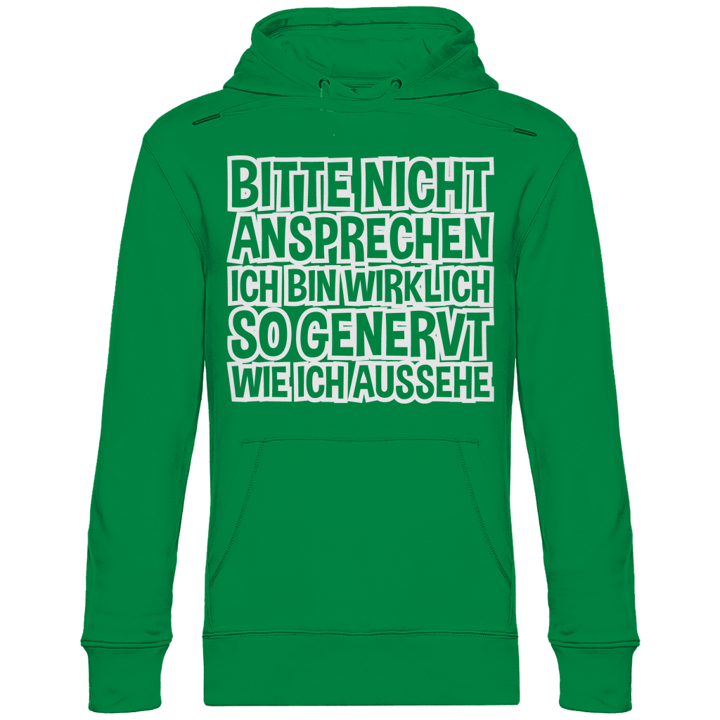 Bitte nicht ansprechen ich bin genervt - Unisex Hoodie Kelly Green