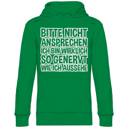 Bitte nicht ansprechen ich bin genervt - Unisex Hoodie Kelly Green
