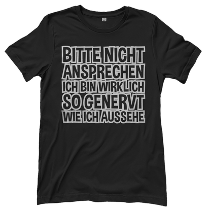Bitte nicht ansprechen ich bin genervt - Damenshirt Black