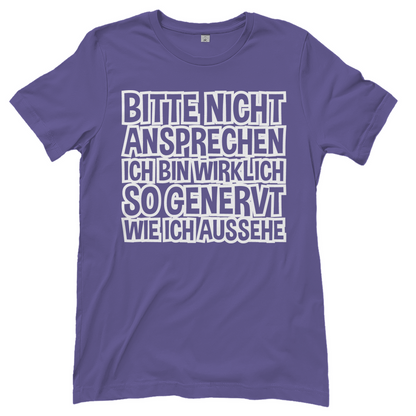 Bitte nicht ansprechen ich bin genervt - Damenshirt Millennial Lilac