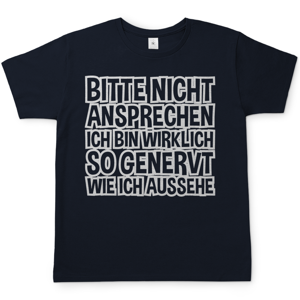 Bitte nicht ansprechen ich bin genervt - Herren Shirt Navy