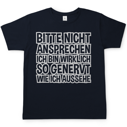 Bitte nicht ansprechen ich bin genervt - Herren Shirt Navy