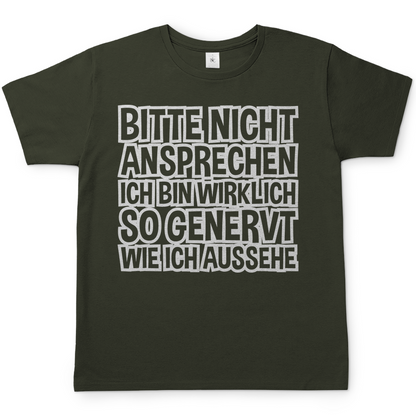 Bitte nicht ansprechen ich bin genervt - Herren Shirt Urban Khaki