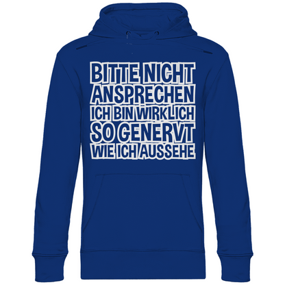 Bitte nicht ansprechen ich bin genervt - Unisex Hoodie Royal