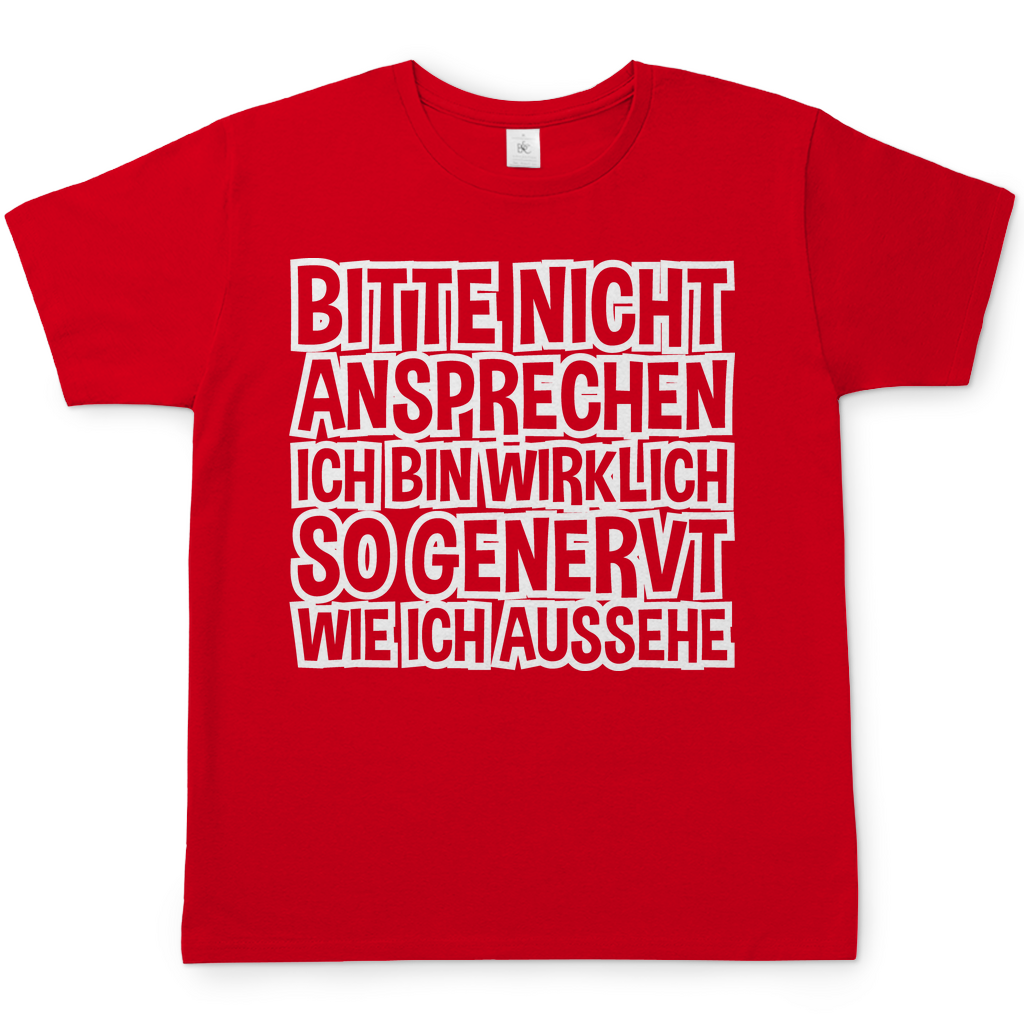 Bitte nicht ansprechen ich bin genervt - Herren Shirt Red