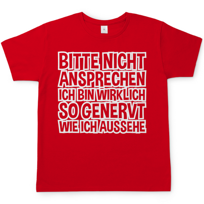 Bitte nicht ansprechen ich bin genervt - Herren Shirt Red