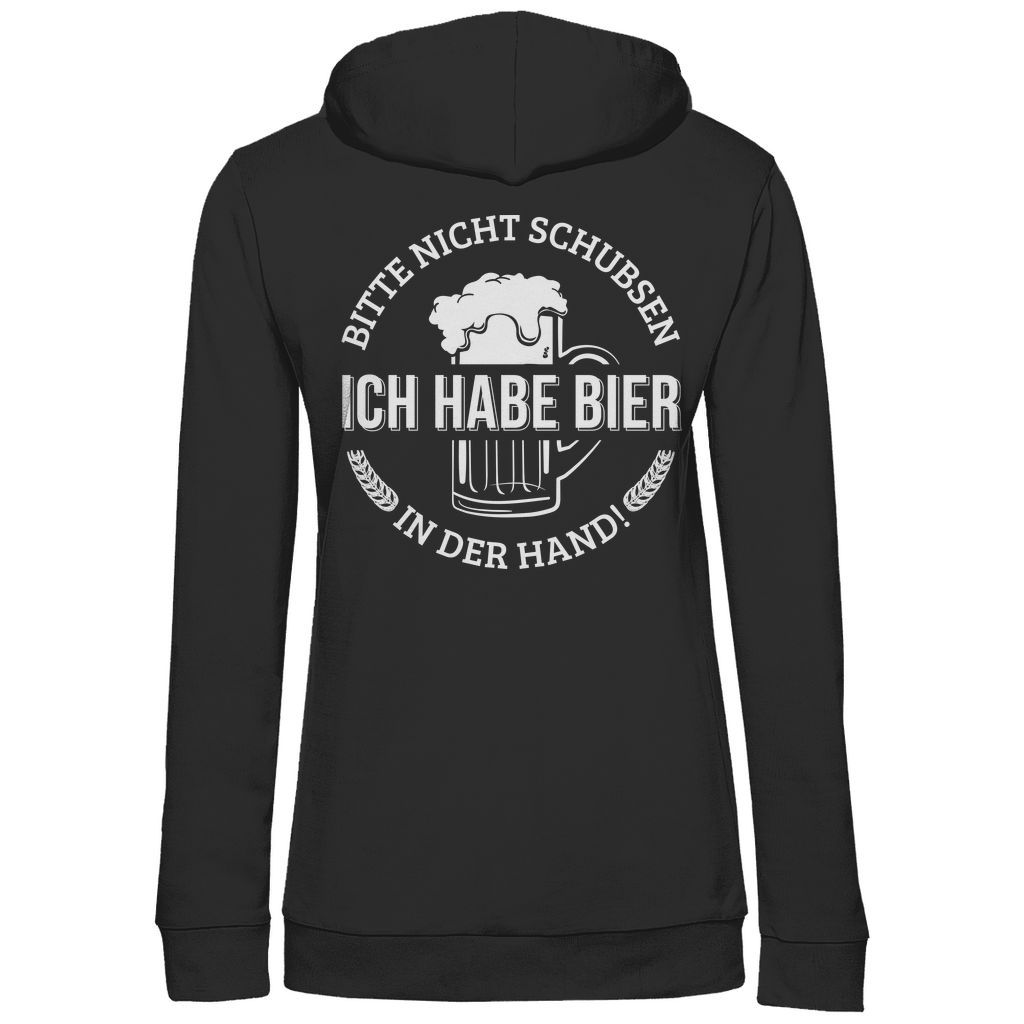 Bitte nicht schubsen - Damen Hoodie Black