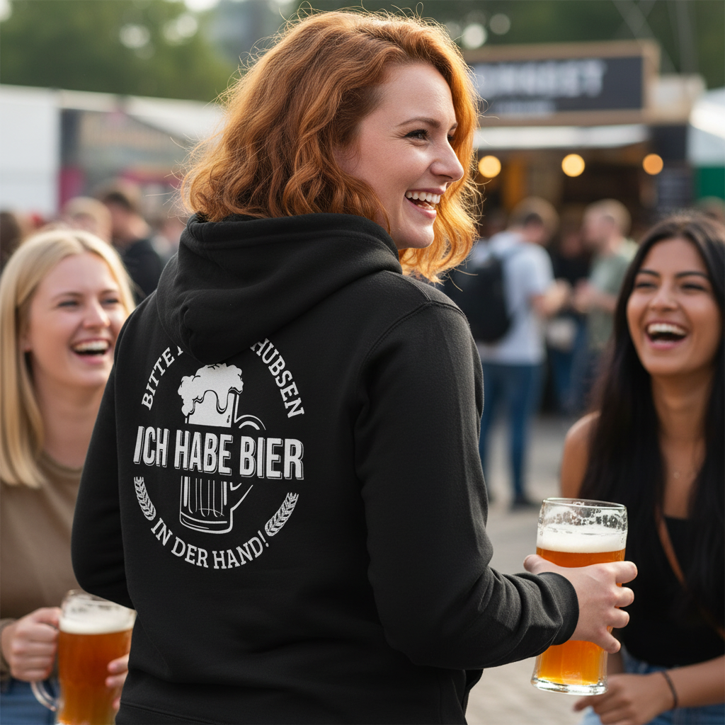 Bitte nicht schubsen - Damen Hoodie