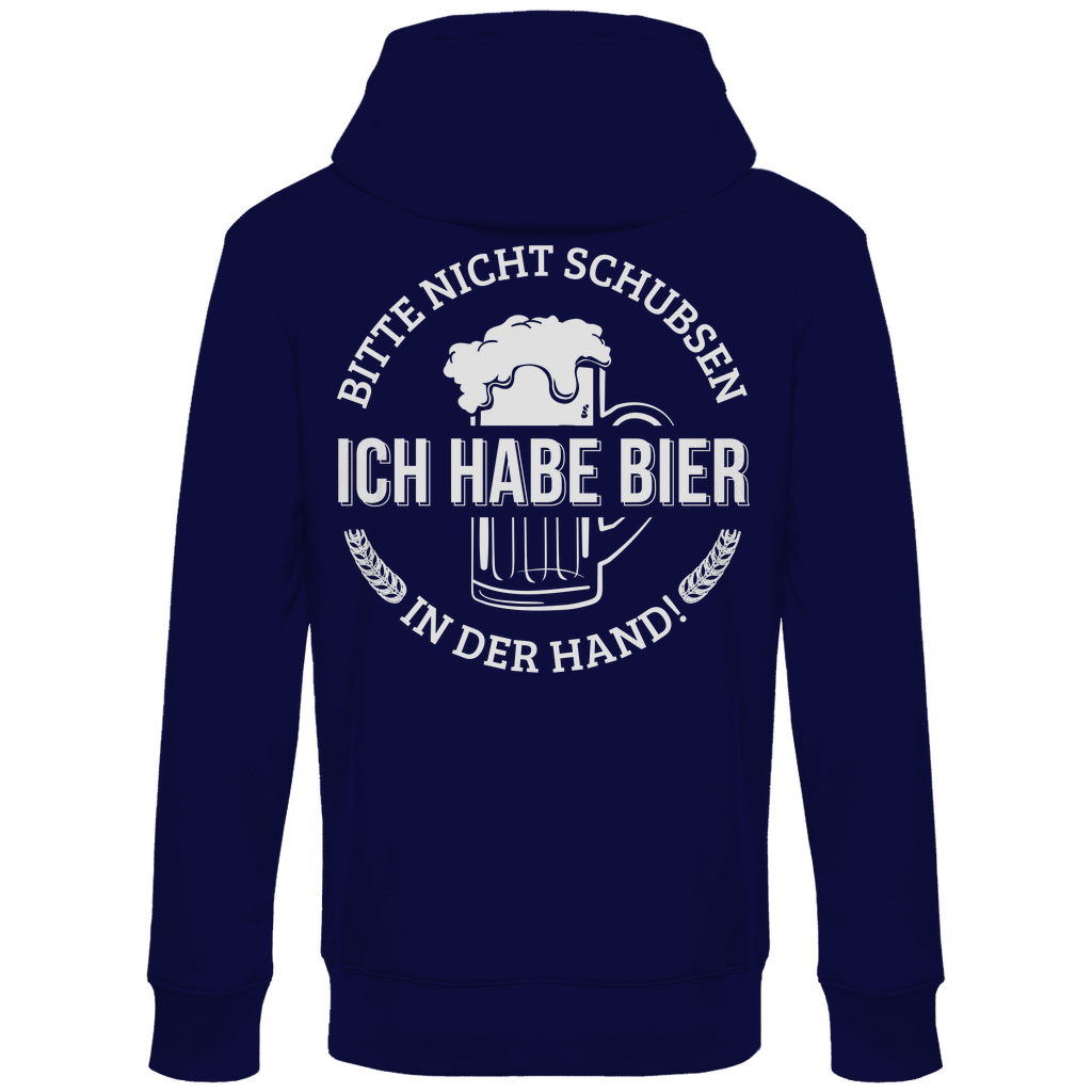 Bitte nicht schubsen - Unisex Hoodie Navy Blue