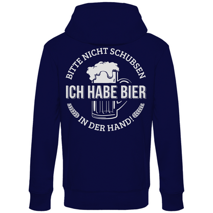 Bitte nicht schubsen - Unisex Hoodie Navy Blue