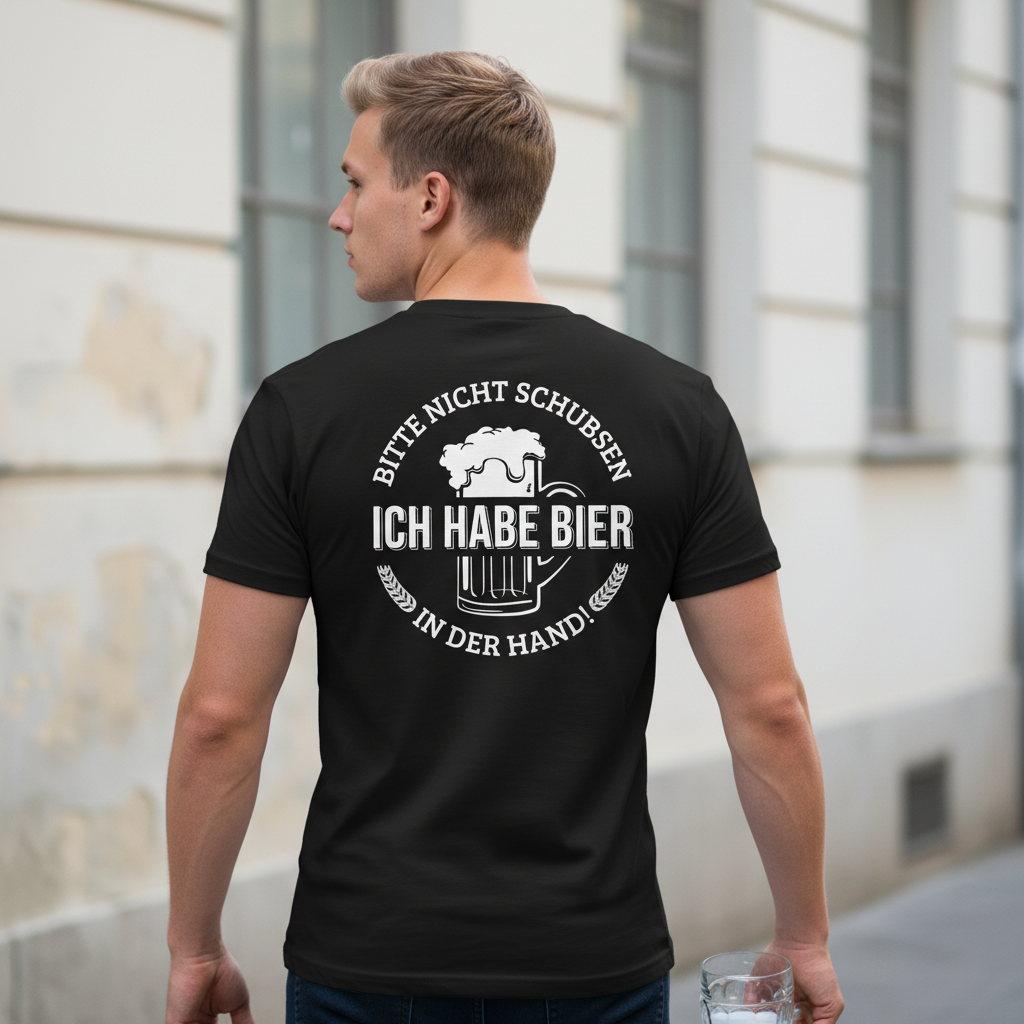 Bitte nicht schubsen - Herren V-Neck Shirt