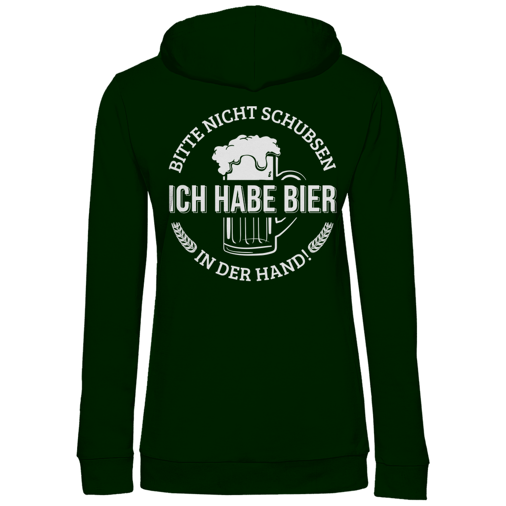 Bitte nicht schubsen - Damen Hoodie Forest Green