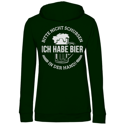 Bitte nicht schubsen - Damen Hoodie Forest Green