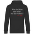Was ist blau und stört bei der Arbeit - Unisex Hoodie Black