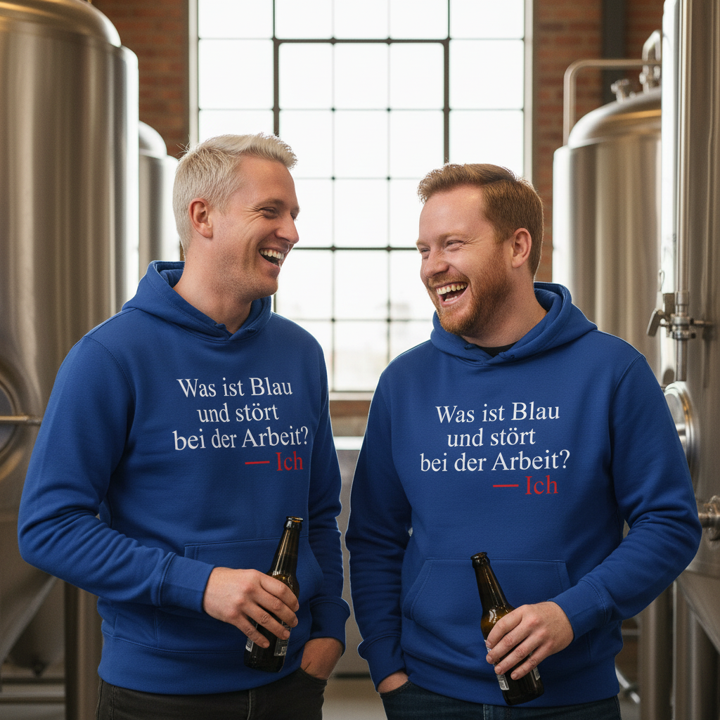 Was ist blau und stört bei der Arbeit - Unisex Hoodie