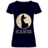 Mond Prinzessin - Blaurora - V-Neck Damenshirt Deep Navy