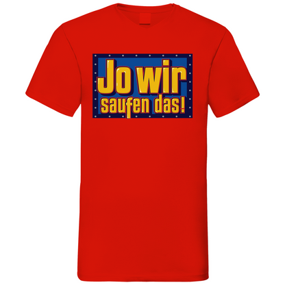 Jo wir saufen das - Bob der Baumeister - Herren V-Neck Shirt Red