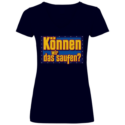 Können wir das saufen? Bob der Baumeister - V-Neck Damenshirt Deep Navy