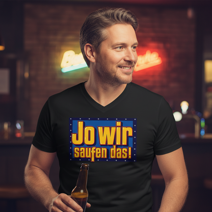 Jo wir saufen das - Bob der Baumeister - Herren V-Neck Shirt