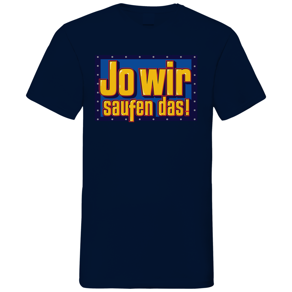 Jo wir saufen das - Bob der Baumeister - Herren V-Neck Shirt Navy
