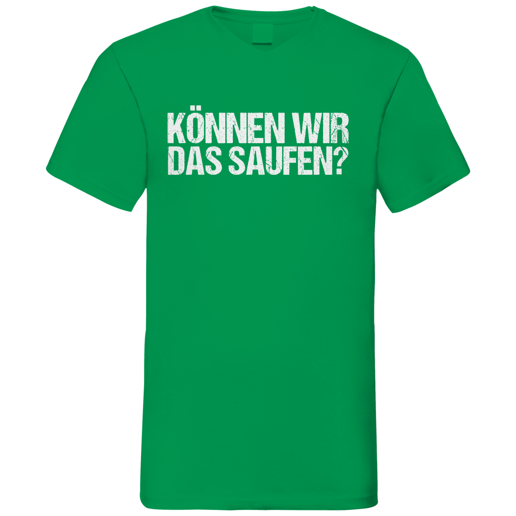Können wir das saufen? - Herren V-Neck Shirt Kelly Green