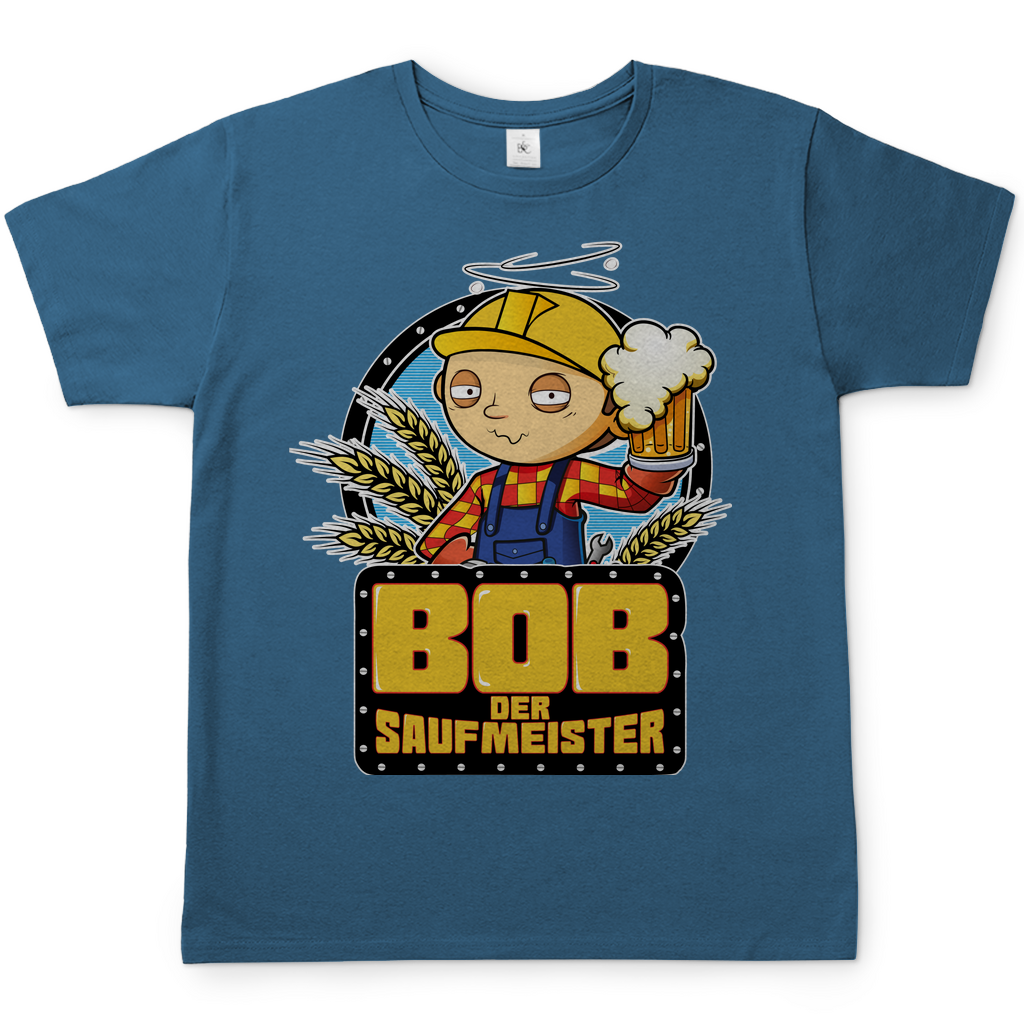 Bob der Baumeister Saufmeister - Herren Shirt Stone Blue
