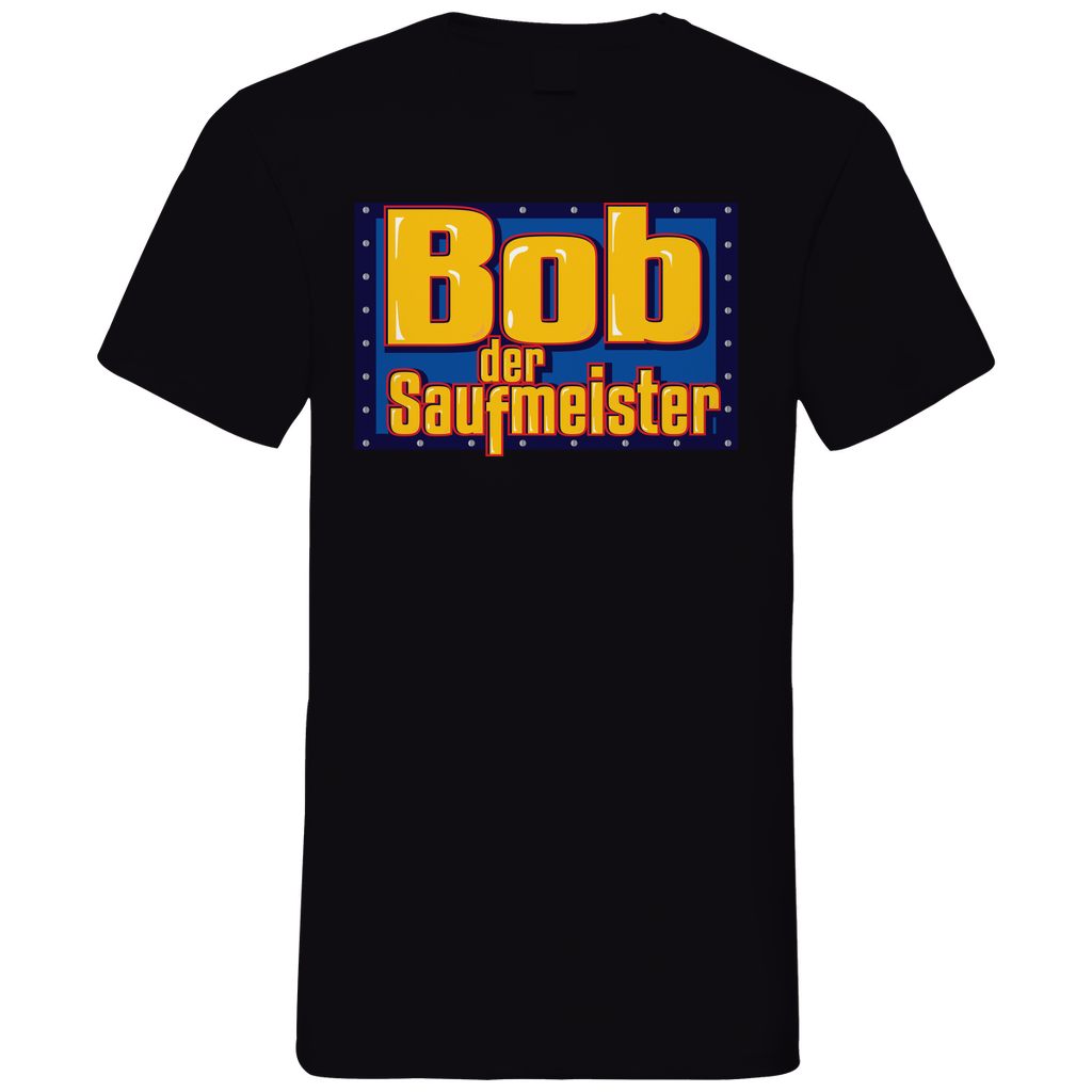 Bob der Saufmeister - Herren V-Neck Shirt Black