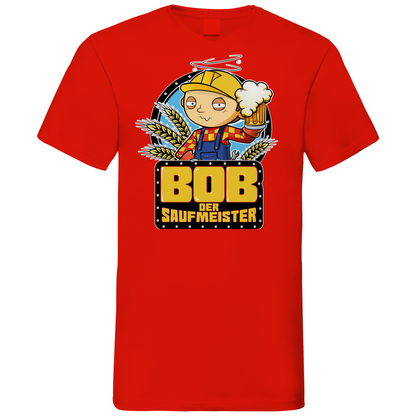 Bob der Baumeister Saufmeister - Herren V-Neck Shirt Red
