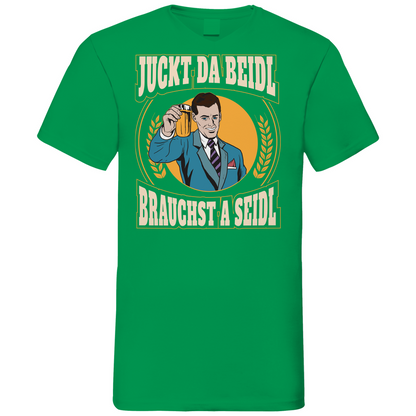 Juckt da Beidl brauchst a Seidl - Herren V-Neck Shirt Kelly Green