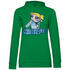 Kelly Green Hoodie Damen mit Bubbles 90er Cartoon Charakter Powerpuff Girls Design, Frontansicht