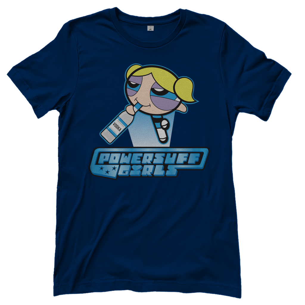 Bubbles Powersuff Powerpuff Girls - Damenshirt Navy