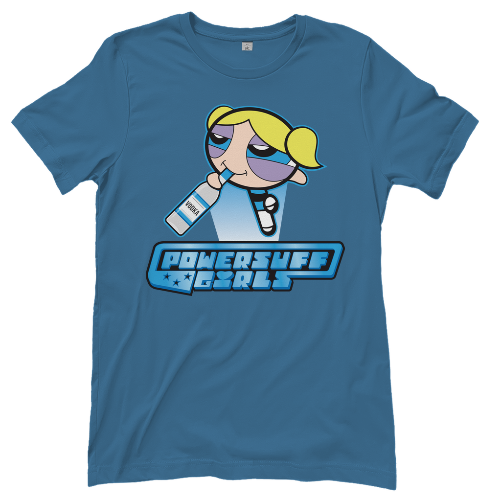 Bubbles Powersuff Powerpuff Girls - Damenshirt Stone Blue