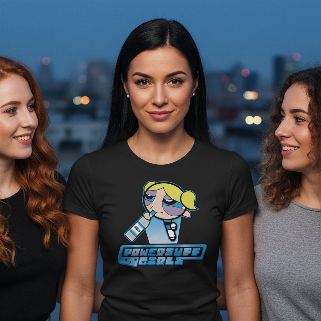 Bubbles Powersuff Powerpuff Girls - Damenshirt