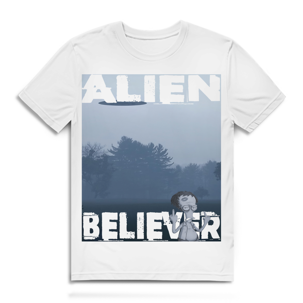 Alien Believer Roger - Herren Premium Bio T-Shirt White