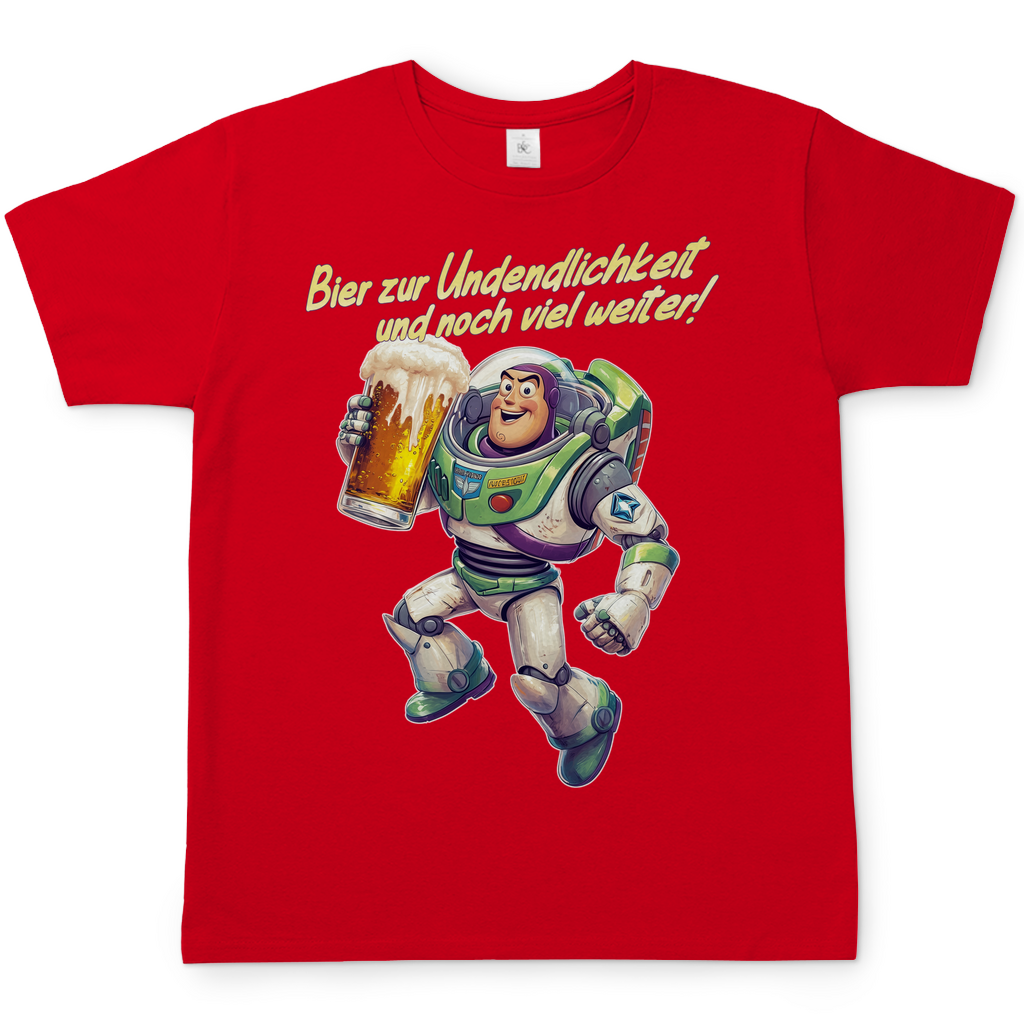 Bier zur Unendlichkeit und noch viel weiter - Buzz Lightyear Toy Story - Herren Shirt Red