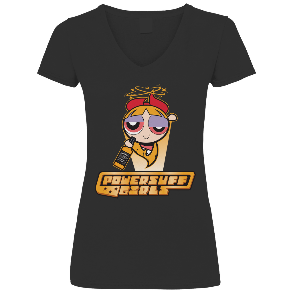 Blossom Powersuff Powerpuff Girls - V-Neck Damenshirt