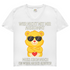 Damen V-Neck T-Shirt Muss an sich Arbeiten Glücksbärchi White