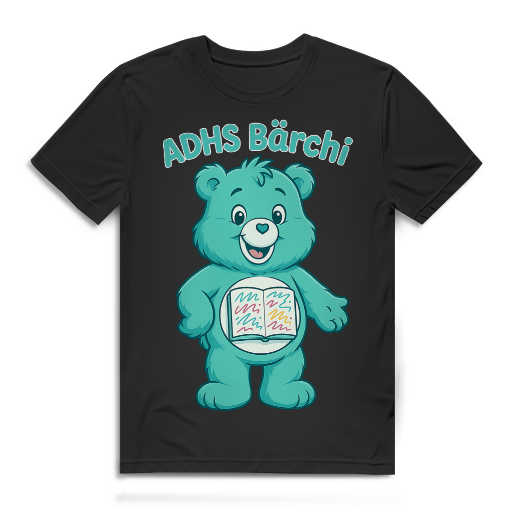 ADHS Bärchi - Glücksbärchi - Herren Premium Bio T-Shirt Black