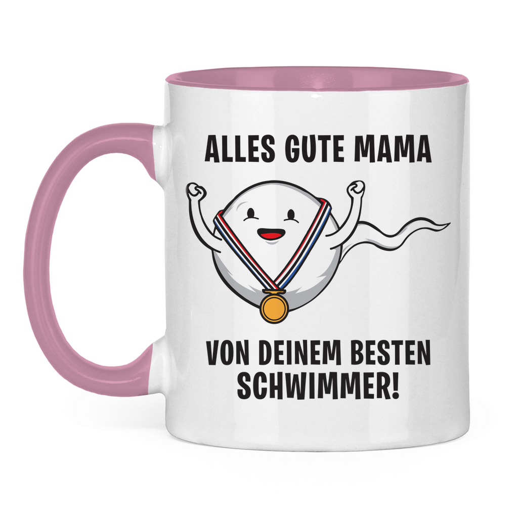 Alles gute Mama von deinem besten Schwimmer! - Tasse zweifarbig