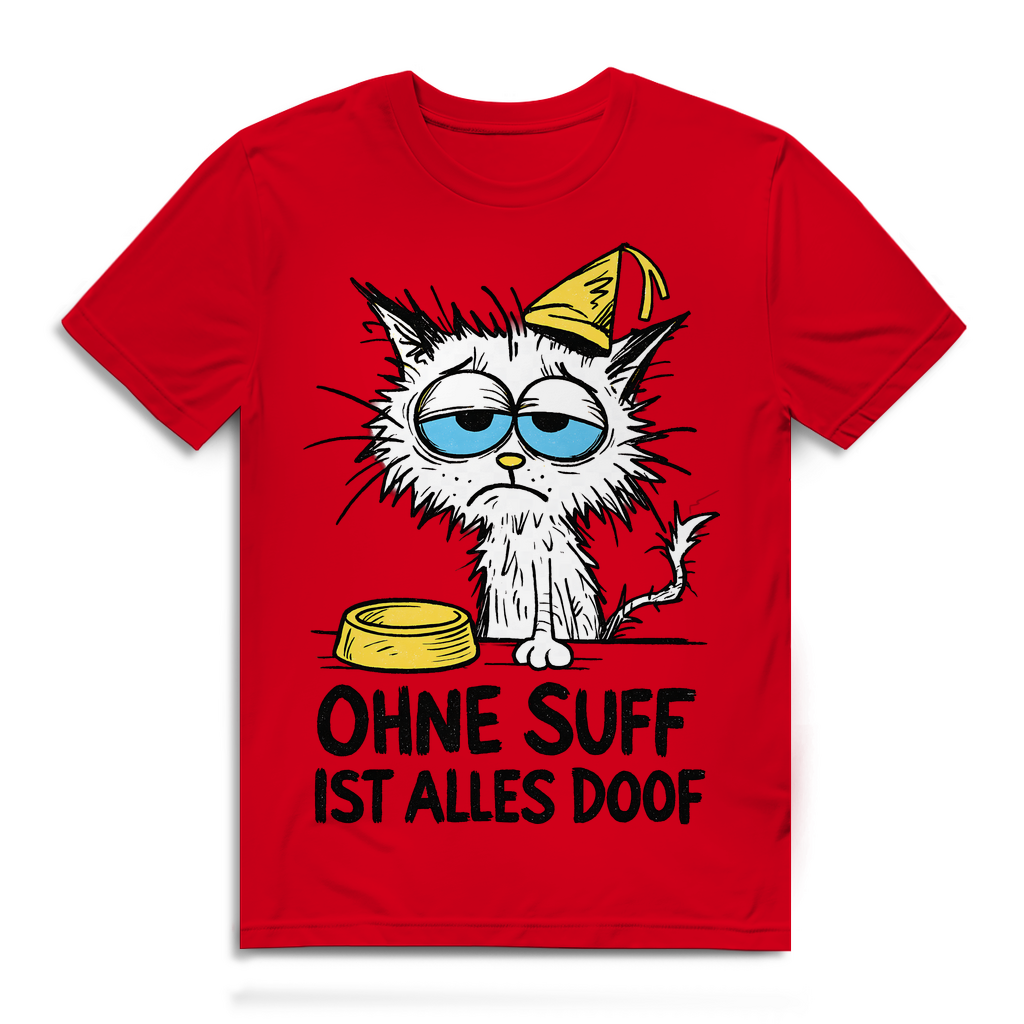 Suffkatze ohne Suff ist alles Doof - Herren Premium Bio T-Shirt Red