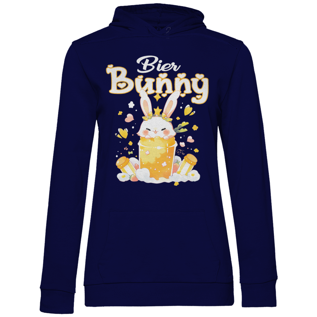 Bier Bunny Hase - Damen Hoodie Navy Blue