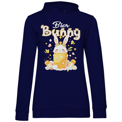 Bier Bunny Hase - Damen Hoodie Navy Blue