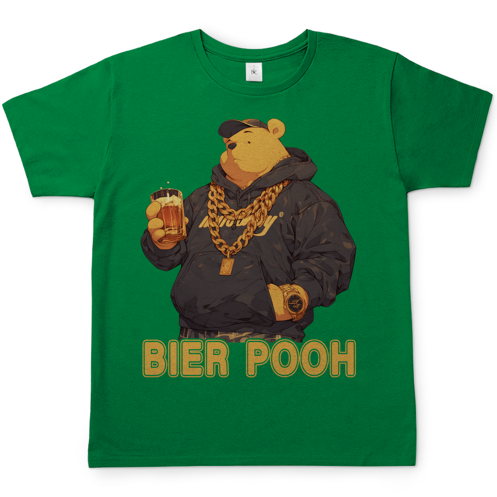 Winnie the Bier Pooh - Herren Shirt Kelly Green