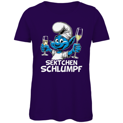 Sektchen Schlumpf Grafik - Damen Premium Bio T-Shirt Urban Purple