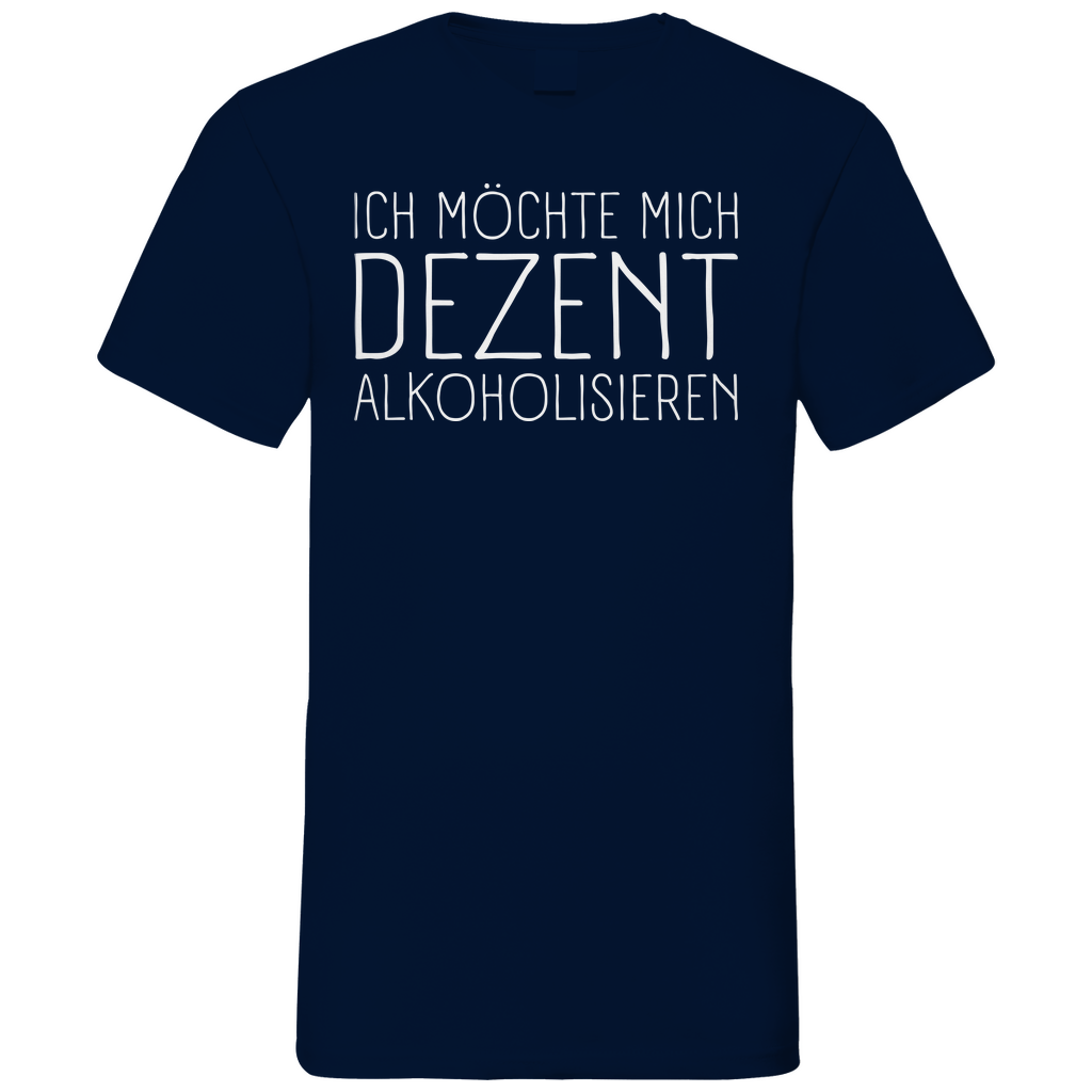 Ich möchte mich dezent alkoholisieren - Herren V-Neck Shirt Navy