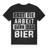 Bier Spruch Shirt Männer – Erst die Arbeit dann das Bier Funshirt für Feierabend Black