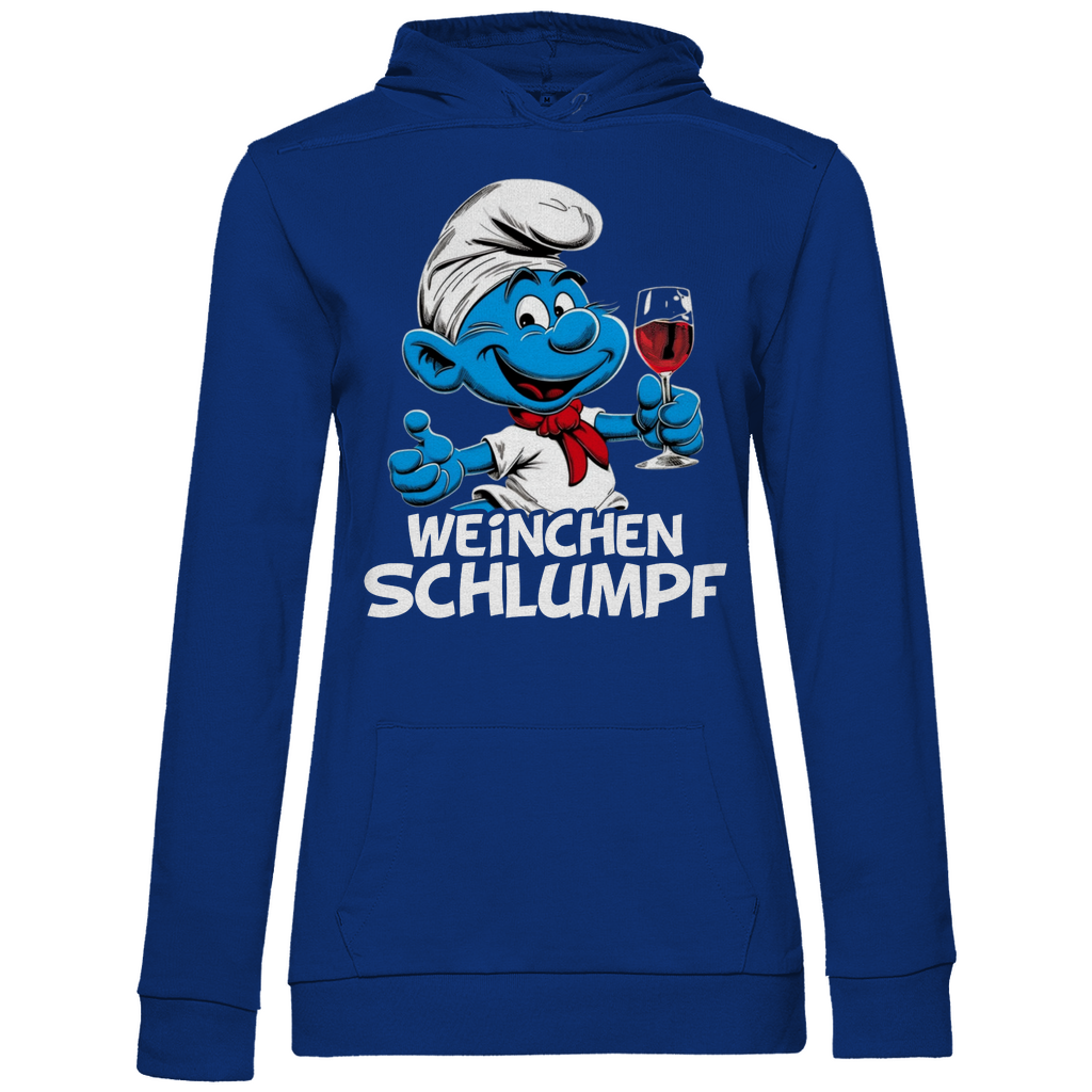 Weinchen Schlumpf Grafik - Damen Hoodie