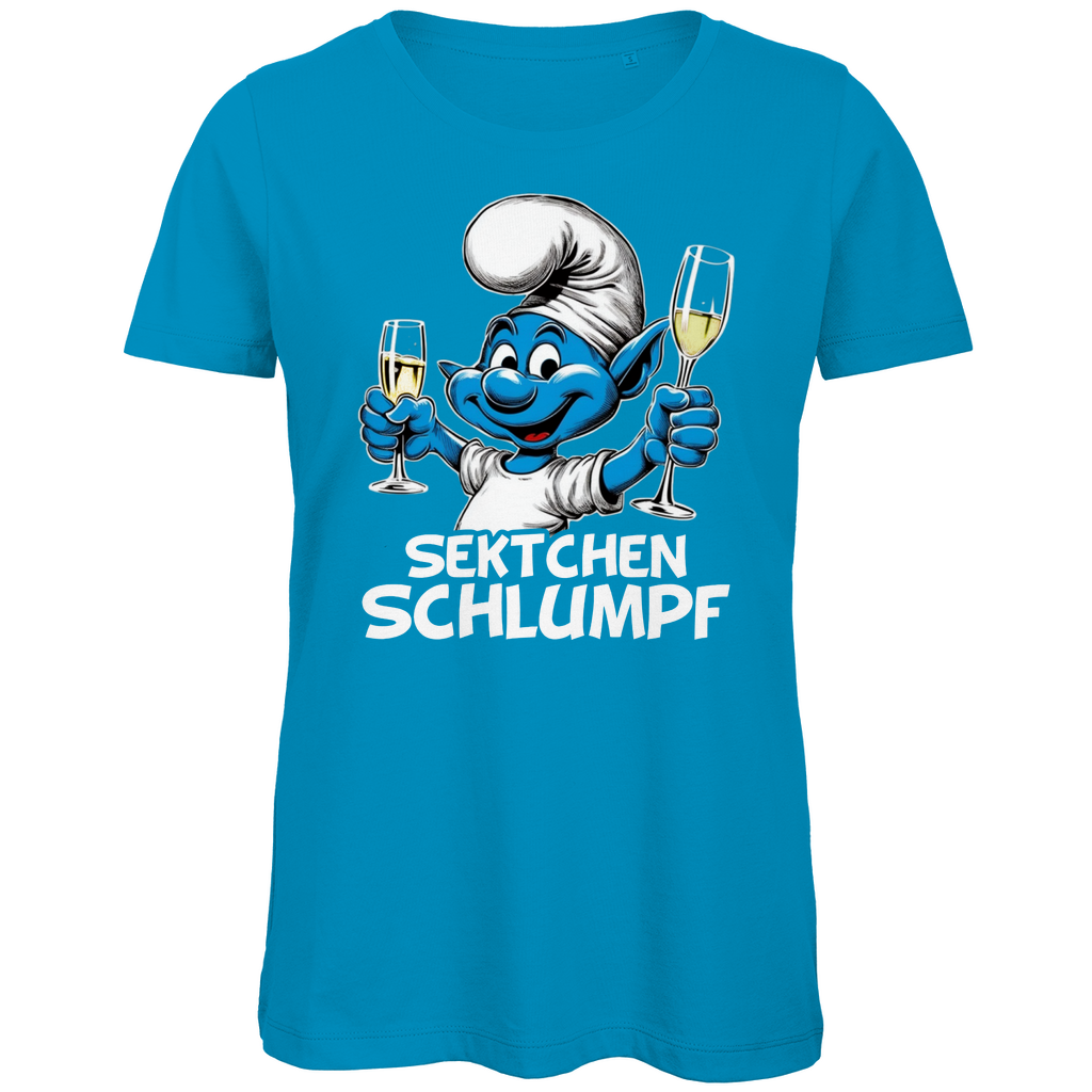 Sektchen Schlumpf Grafik - Damen Premium Bio T-Shirt Atoll