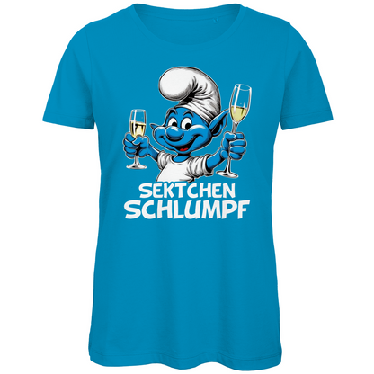 Sektchen Schlumpf Grafik - Damen Premium Bio T-Shirt Atoll