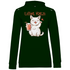 Lillet Katzi Katze - Damen Hoodie Forest Green